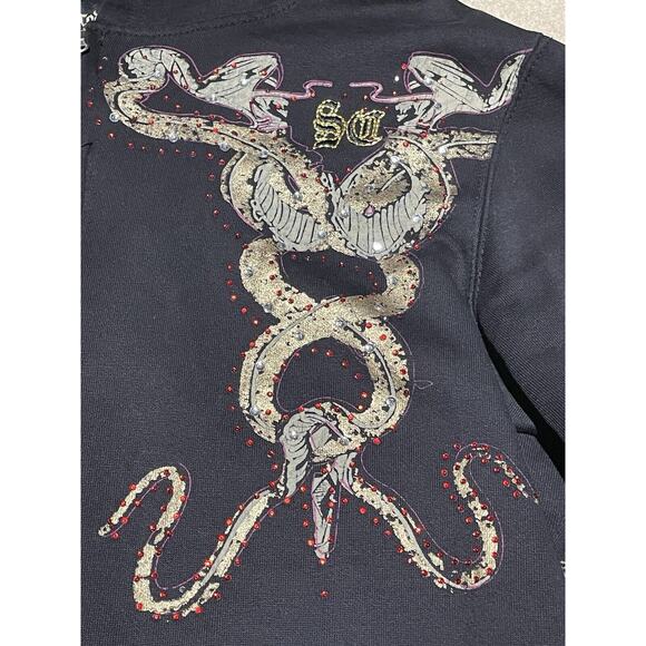 Vintage Y2K Sacred Cult Womens Hoodies Size Small Rhinestones - Picture 4 of 10